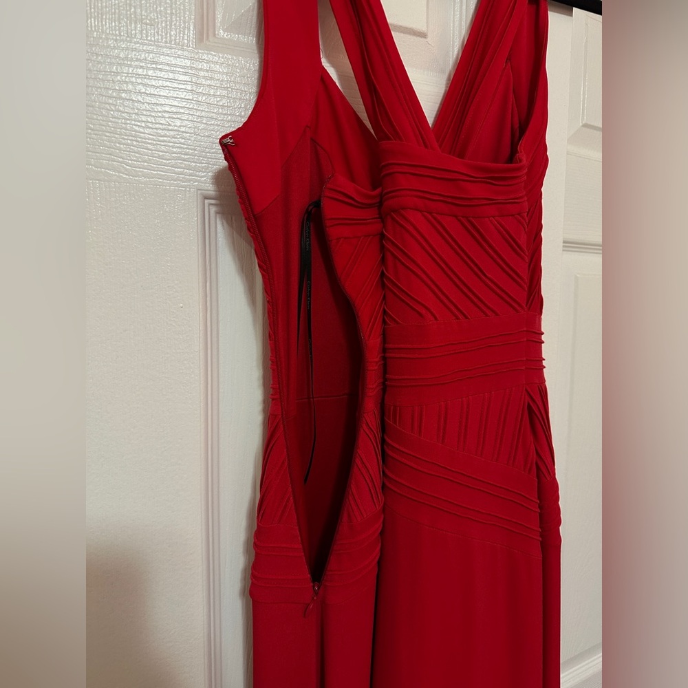 Calvin Klein Red Maxi Dress Size 6 - Picture 6 of 7